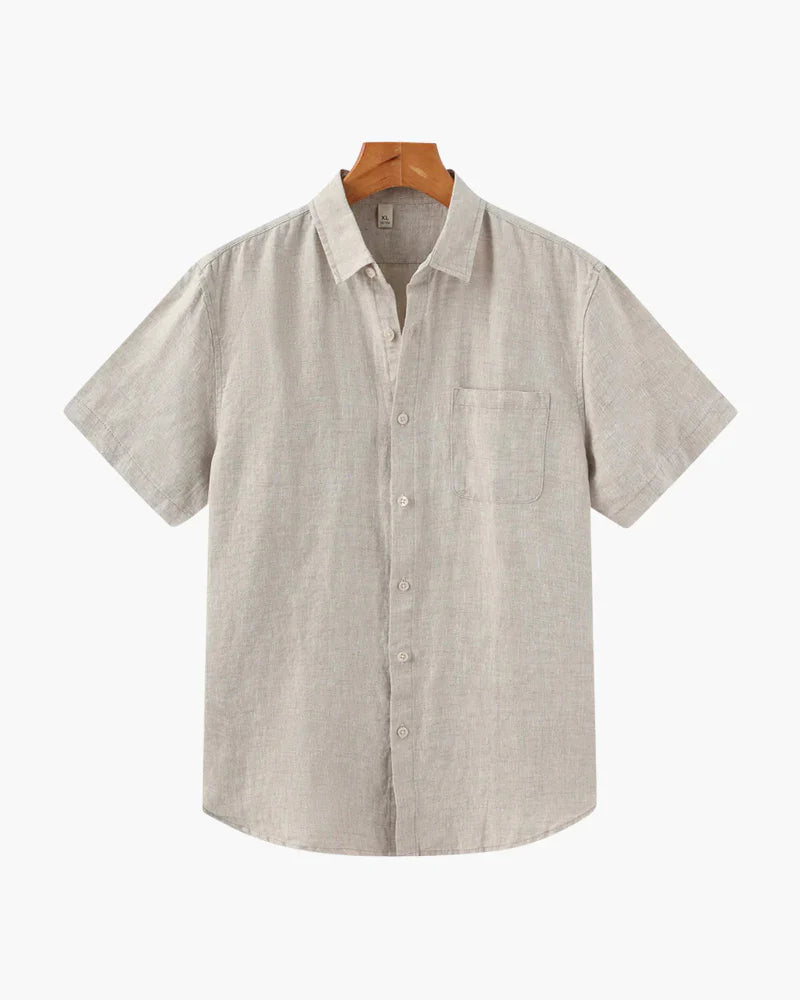 Cape Harbor Linen Shirt – Sand Beige