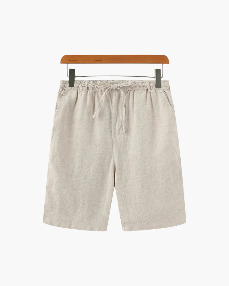 Porto Linen Shorts – Sand Beige
