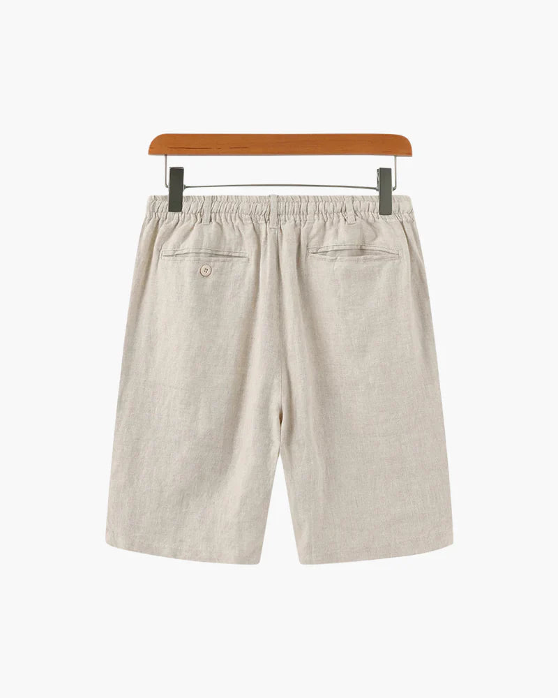 Porto Linen Shorts – Sand Beige