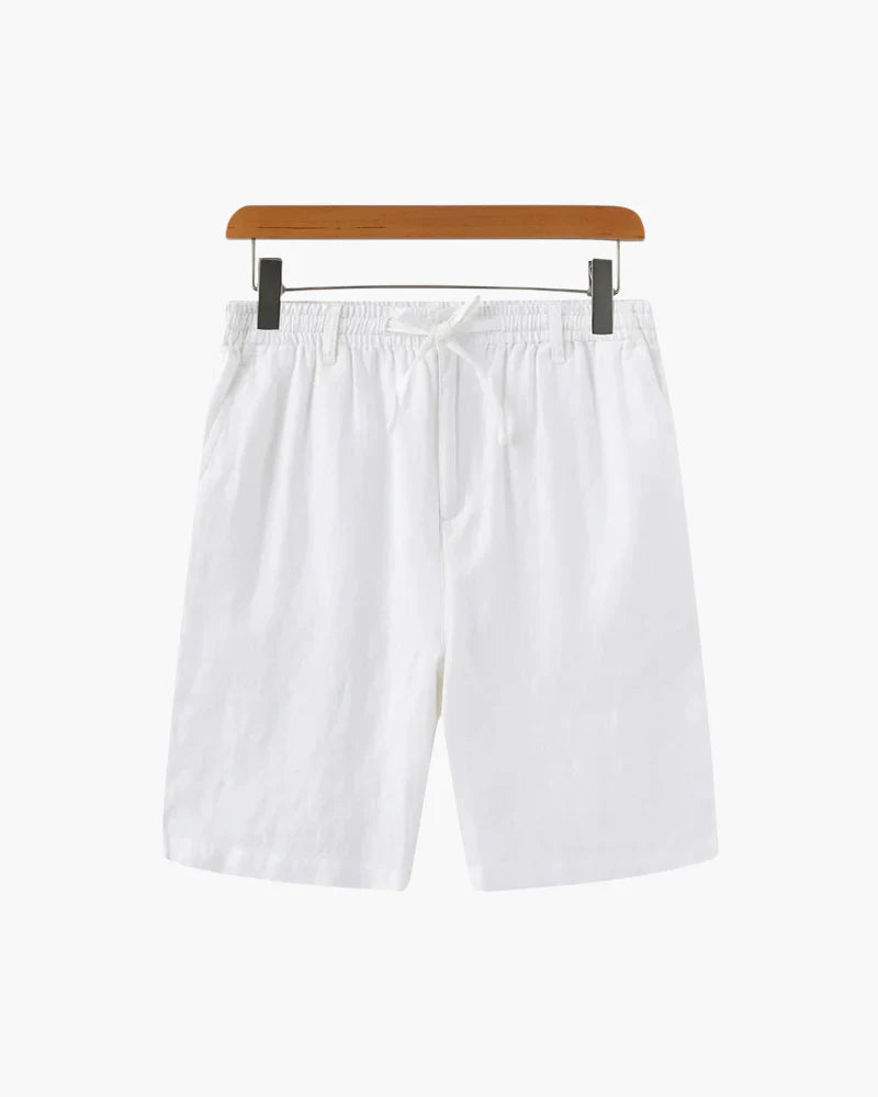 Porto Linen Shorts – Pure White