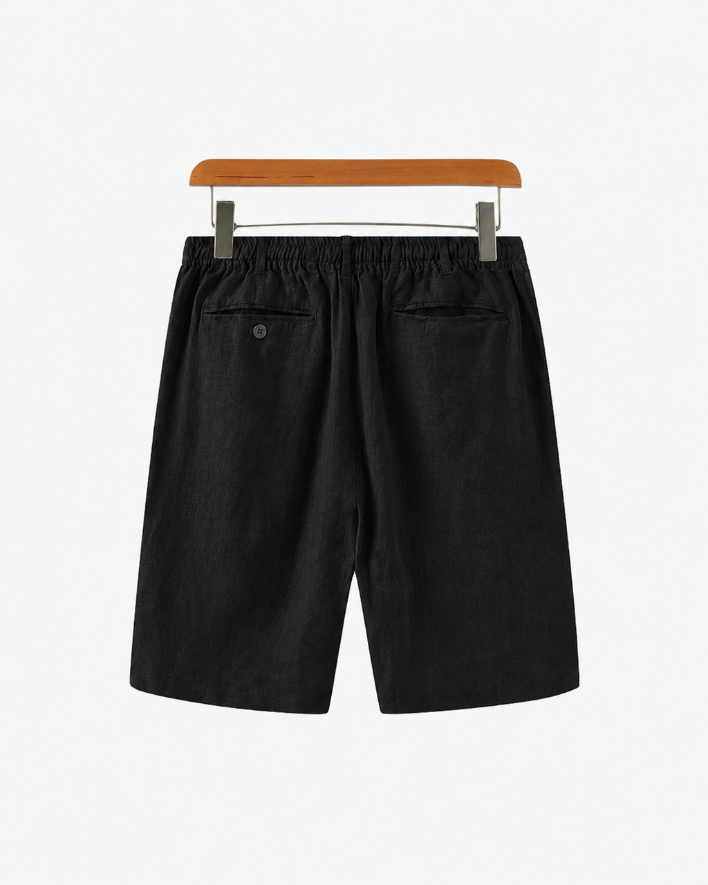 Porto Linen Shorts – Midnight Black